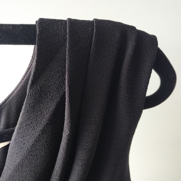 EUC Ricki's Cowl Neck Crepe Black Dress - Picture 6 of 10